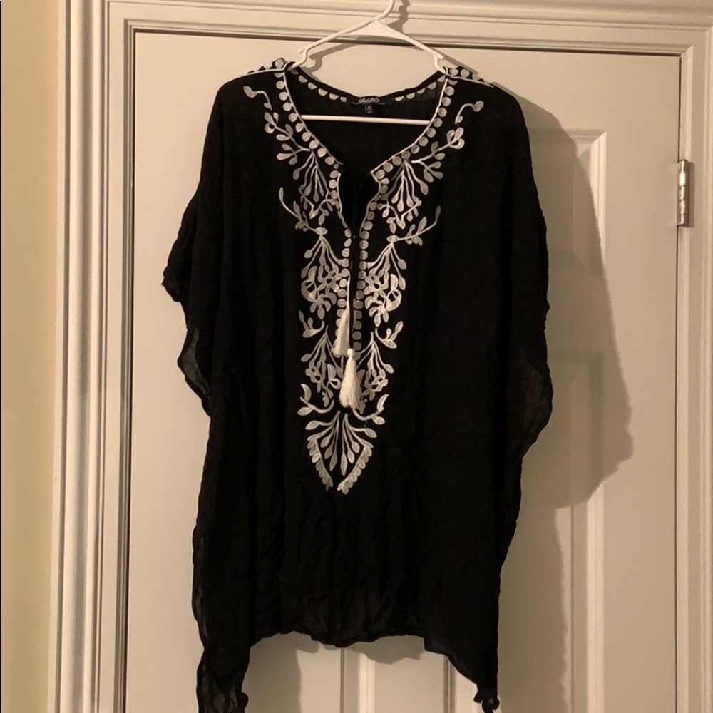 Embroidered Swim Coverup